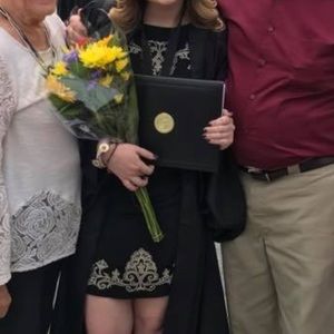 Lulu’s Black Dress w/ Gold Details